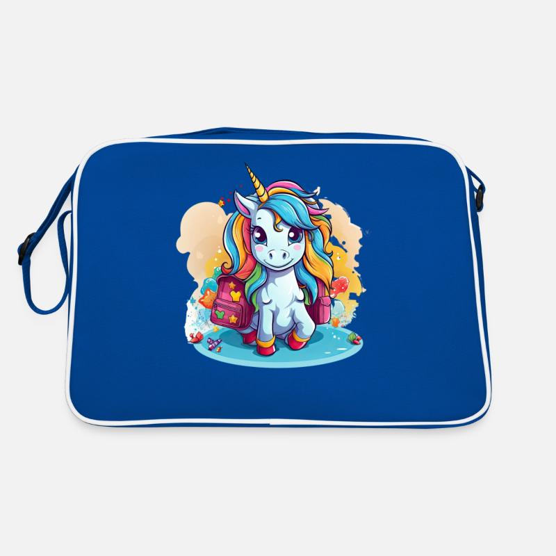 Einhorn Schulkind Einschulung Mädchen Geschenk Retro Tasche