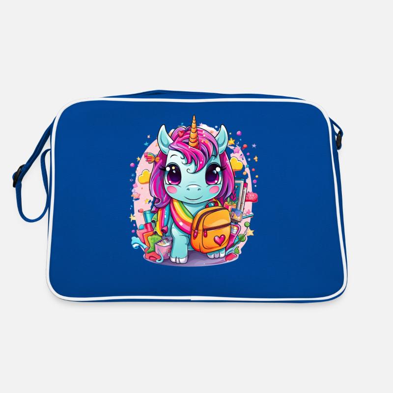 Einhorn Schulkind Einschulung Mädchen Geschenk Retro Tasche