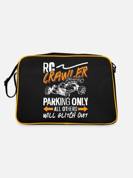 RC Model Racing RC Crawler Parking Only Model Car - Retro Tasche - Schwarz/Gold - Hinten