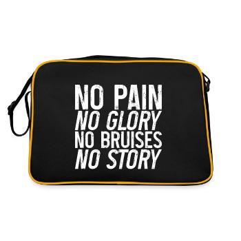 No Pain No Glory No Bruises No Story 3 - Retro Bag - black/gold - Back