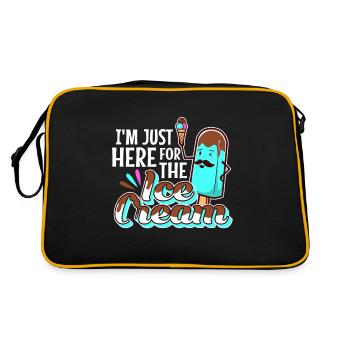Je suis juste ici pour la crème glacée - Sac Retro - noir/or - Dos