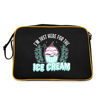 Im just here for the ice cream - Retro Bag - black/gold - Back