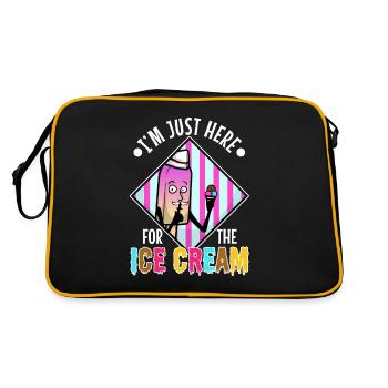 Im just here for the ice cream - Retro Bag - black/gold - Back