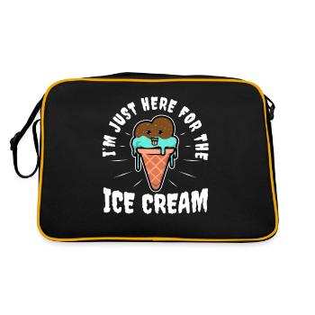 Je suis juste ici pour la crème glacée - Sac Retro - noir/or - Dos
