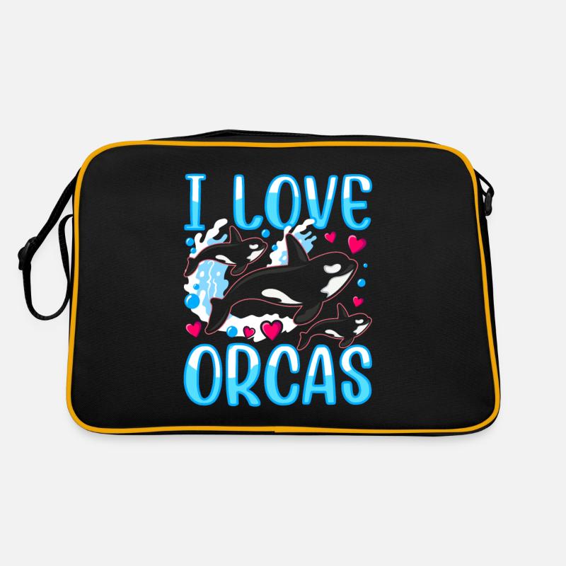 J’aime les orques mer protéger les orques baleines Sac Retro