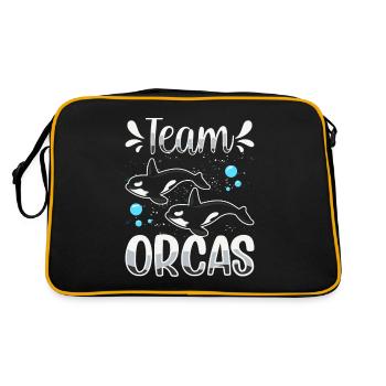 L’équipe Orques Orques tire sur la mer des baleines - Sac Retro - noir/or - Dos