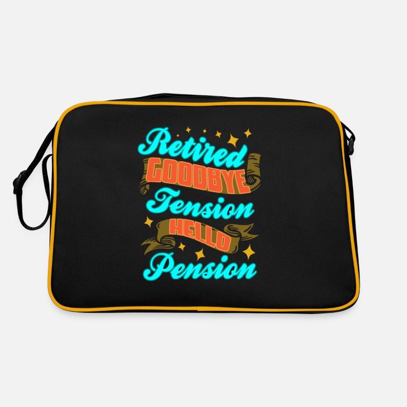 Retired Bye Bye Tension Hello Pension Pensioner Retro Bag