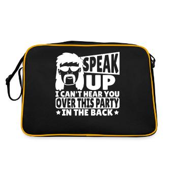 Parlez, je ne peux pas vous entendre sur cette fête dans le - Sac Retro - noir/or - Dos