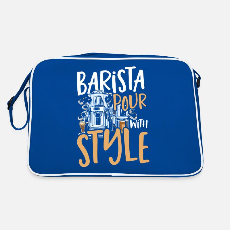 Barista schenkt mit Stil ein Barista Retro Tasche