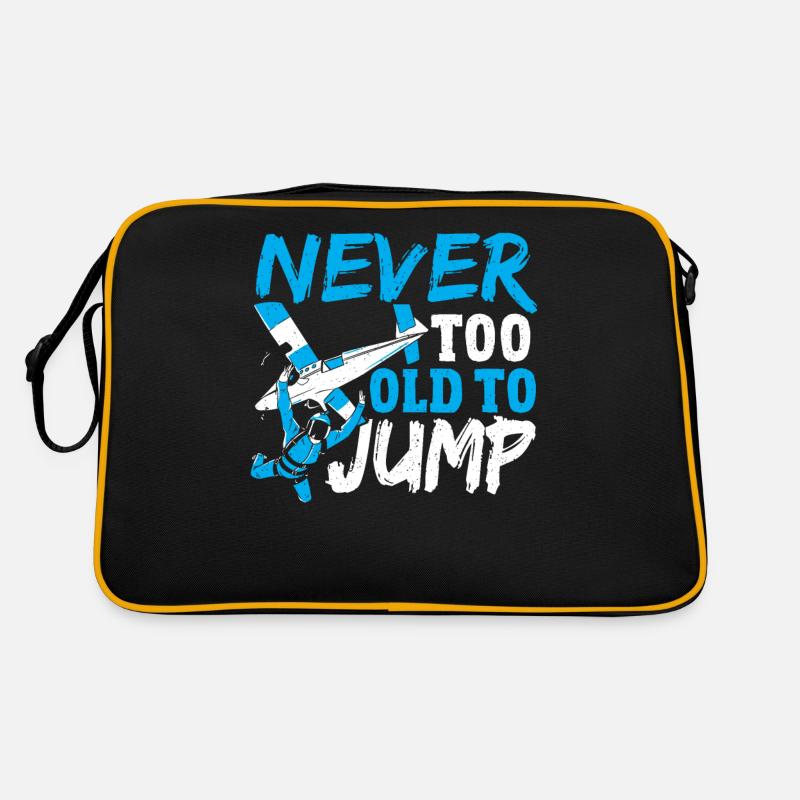 Jamais trop vieux pour sauter en parachutisme - Sac Retro - noir/or