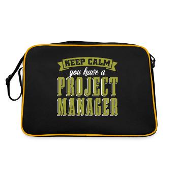 Project Management Keep Calm You Have Team Leader - Retro Tasche - Schwarz/Gold - Hinten