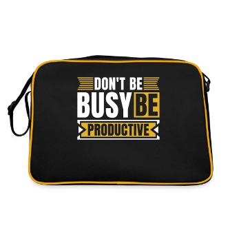 Project Management Don't Be Busy Be Team Manager - Retro Bag - black/gold - Back