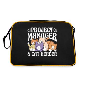 Chef de projet et projet de gestion d’éleveurs de chats - Sac Retro - noir/or - Dos