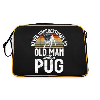 Cadeaux de carlin pour les amateurs de carlins - Sac Retro - noir/or - Dos