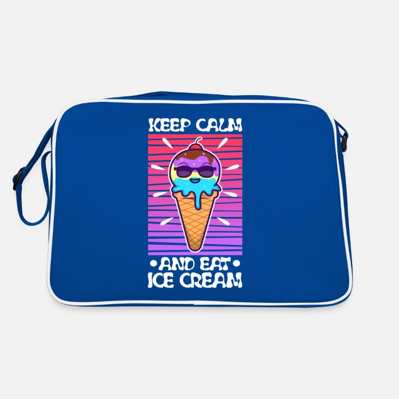 Keep calm and eat ice cream Retro Tasche