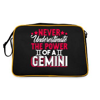 Gemini Never Underestimate The Power Of A Gemini - Retro Bag - black/gold - Back
