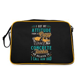 Finisseur de béton J’ai eu mon attitude d’un maçon - Sac Retro - noir/or - Dos