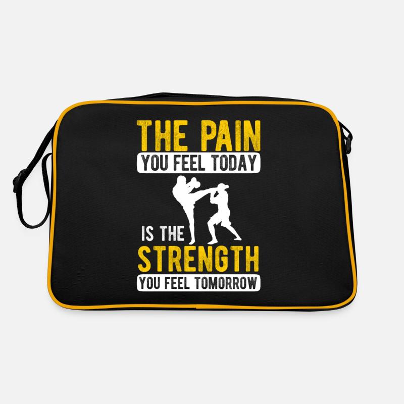 Kickboxing - Retro Tasche - Schwarz/Gold