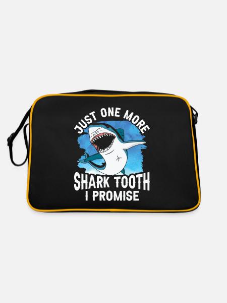 Une seule autre dent de requin promise aux requins dents de requin - Sac Retro - noir/or - Dos