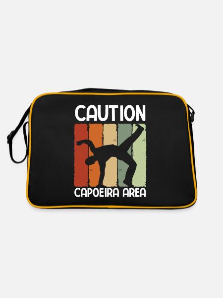 Capoeira - Retro Tasche - Schwarz/Gold - Hinten