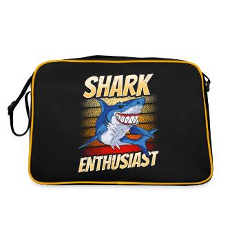 Amateur de requins Dent de requin Requin Requin Plongée Requins - Sac Retro - noir/or - Dos