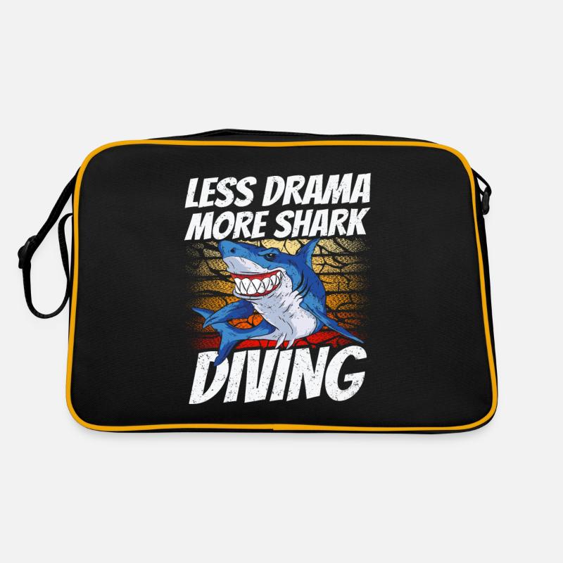Moins de drame Plus de plongée avec les requins Plongée avec les requins Sac Retro