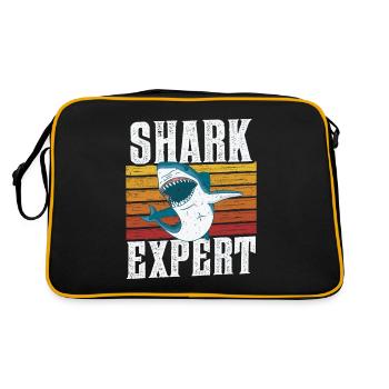 Shark Expert Requins Requins Plongée avec les requins Dent de requin - Sac Retro - noir/or - Dos
