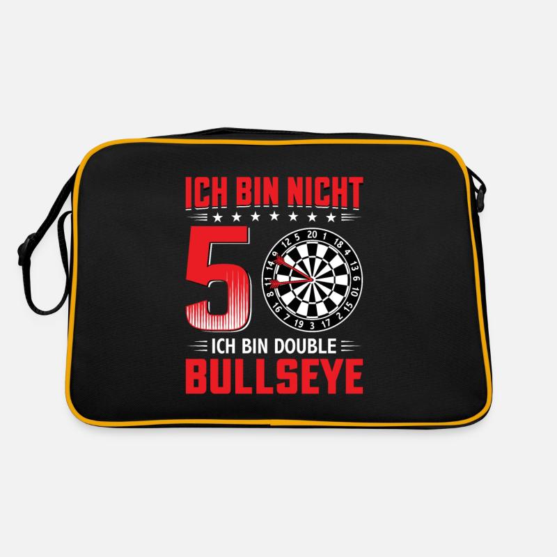 Dart 50 Geburtstag Dart Dartspieler Dartscheibe Retro Tasche