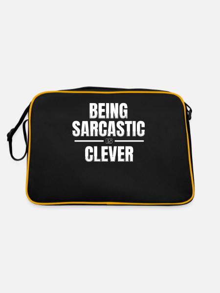 Black humor Sarcastic - Retro Bag - black/gold - Back