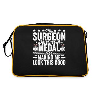 Un chirurgien plasticien mérite une médaille - Sac Retro - noir/or - Dos