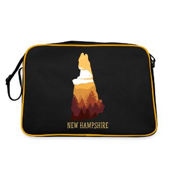 New Hampshire - Retro Bag - black/gold - Back