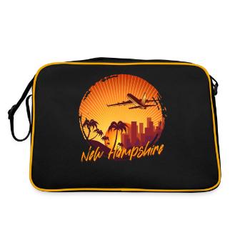 New Hampshire - Retro Bag - black/gold - Back