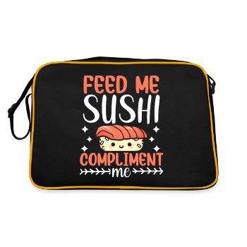 Feed me sushi and compliment me - Retro Bag - black/gold - Back