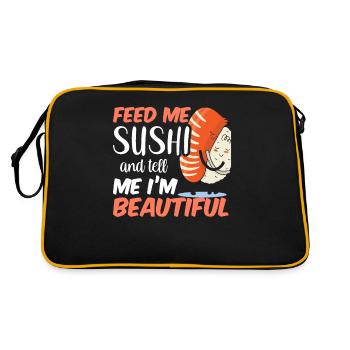 Nourrir des sushis et me dire que je suis belle - Sac Retro - noir/or - Dos