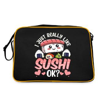 J’aime vraiment manger un fan de sushi - Sac Retro - noir/or - Dos