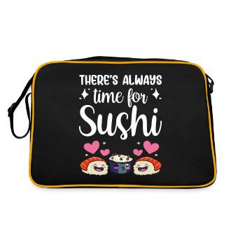 Il est toujours temps pour les amateurs de nourriture pour les fans de sushis - Sac Retro - noir/or - Dos