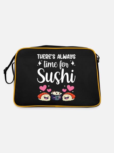 It's always time for sushi fan food lovers - Retro Bag - black/gold - Back