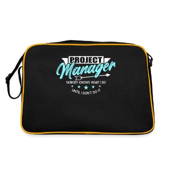 Project Manager Nobody Knows What I Do Management - Retro Tasche - Schwarz/Gold - Hinten