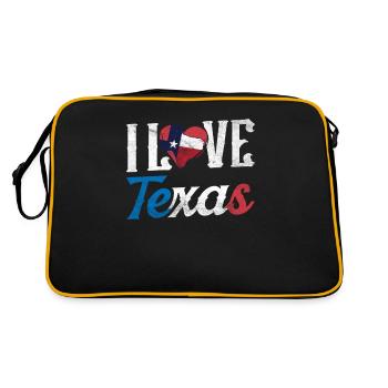 I love Texas sayings Texan Texan pride - Retro Bag - black/gold - Back