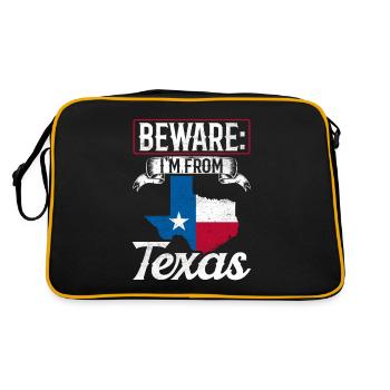 Attention: I'm from Texas Texan Texans - Retro Bag - black/gold - Back