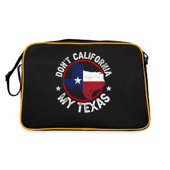 California Texas Sayings Proud Texan Texans - Retro Bag - black/gold - Back