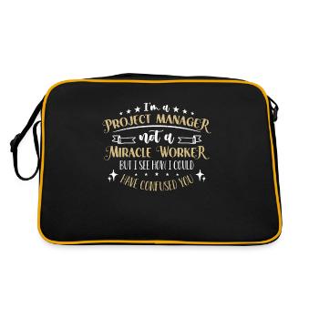 Je suis un chef de projet, pas un chef d’équipe - Sac Retro - noir/or - Dos