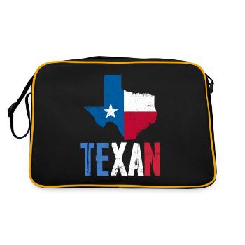 Texan Texan Texas Pride Sayings - Retro Bag - black/gold - Back