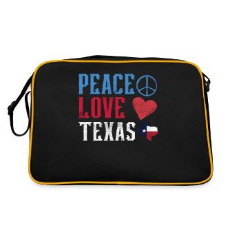Peace Love Texas Texan Texan Pride - Retro Bag - black/gold - Back