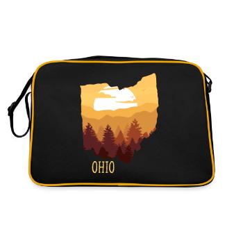 Ohio - Retro Tasche - Schwarz/Gold - Hinten