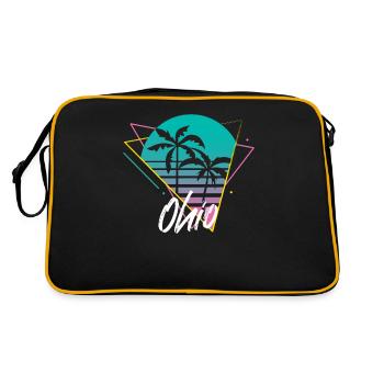 Ohio - Retro Tasche - Schwarz/Gold - Hinten