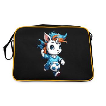 « Spitzen Kicker » - drôle de licorne de football - Sac Retro - noir/or - Dos