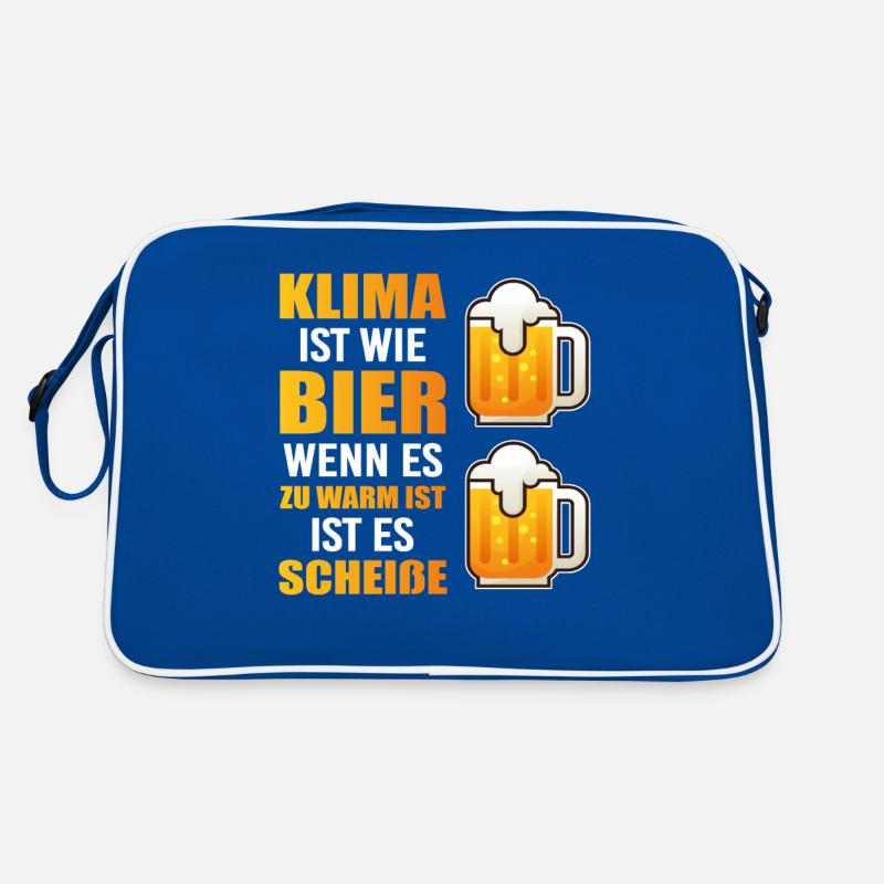 Klima Bier Warm Ist Scheiße Klimaschutz Biersorte Retro Tasche