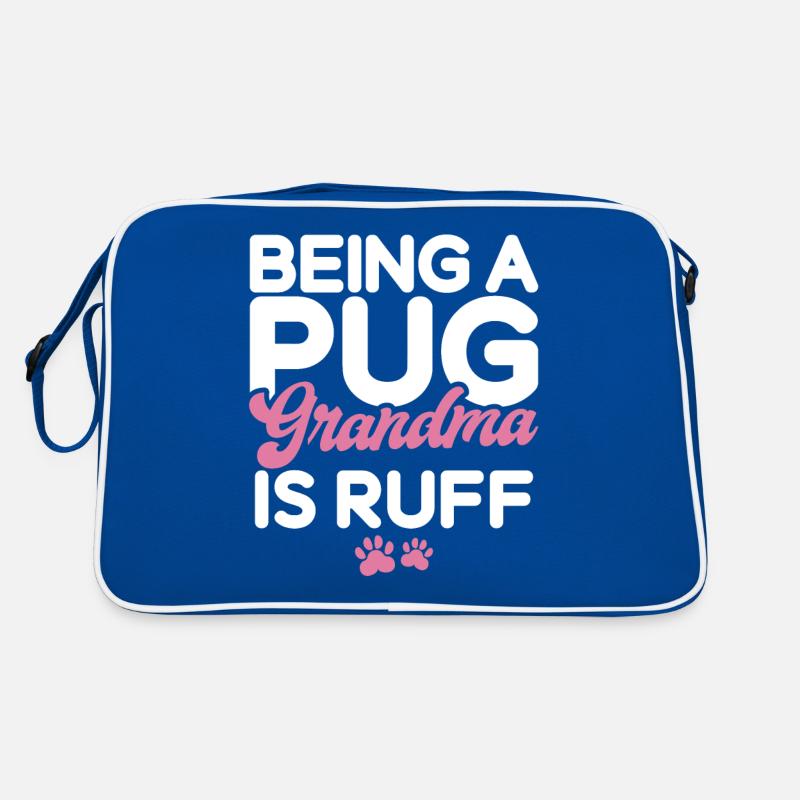 Pug Gifts for Pug Lovers Retro Tasche