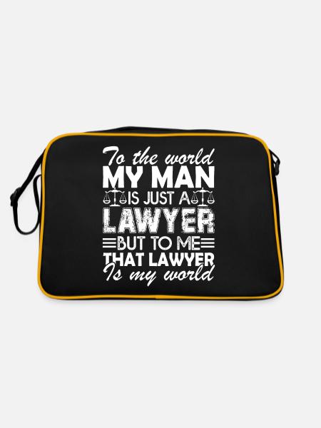 Lawyer Lawyer Is My World - Retro Bag - black/gold - Back